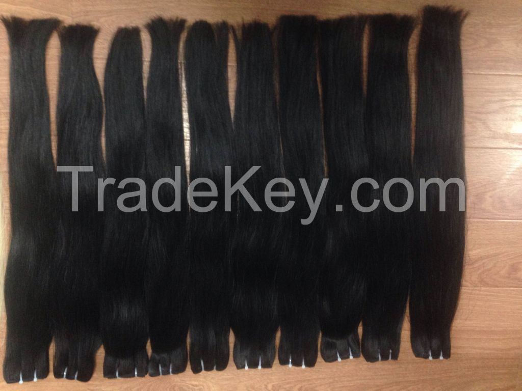 100% natural human hair straight weaving hair virgin hair no tangle