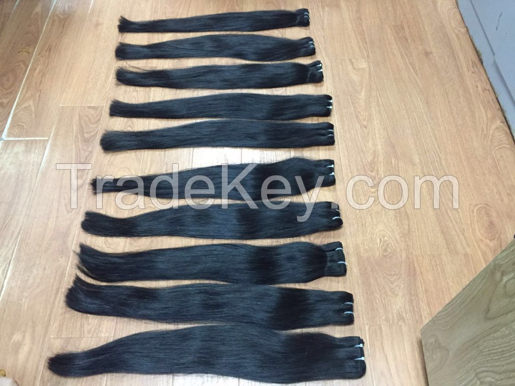 Straight hair machine weft Vietnam hair virgin hair 100% human hair extensions 100% remy hair