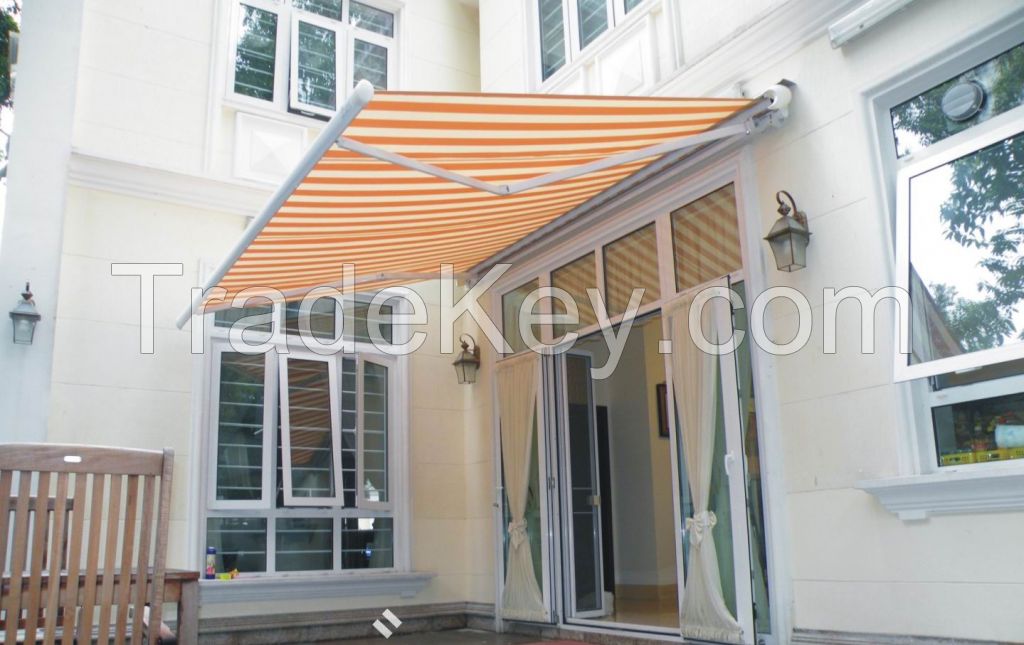 Aluminium Retractable Awnings Canopy for Patios,Sun shape