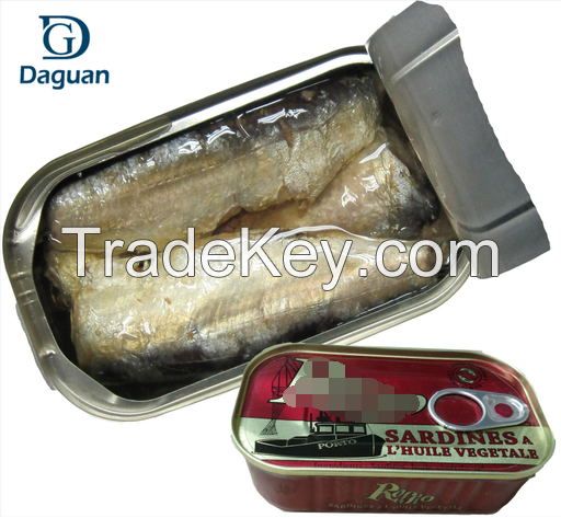 125g*50 Canned Sardines In Oil, Sardine fish in oil manufacturer