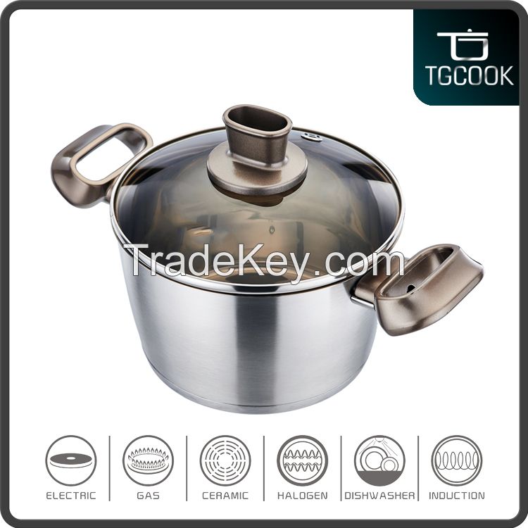 2016 new product stainless steel casserole with smooth handels