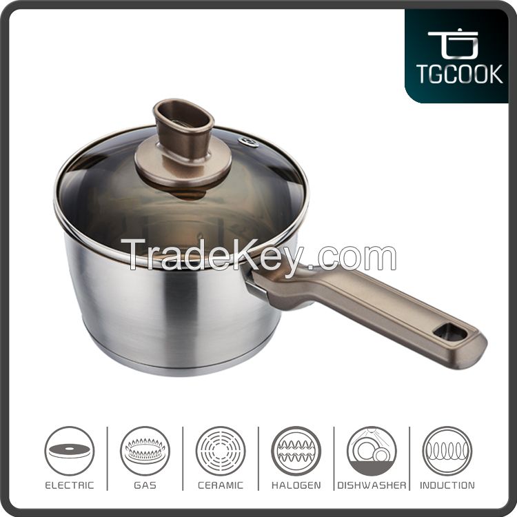 2016 New Product Stainless Steel Saucepan With Smooth Handels