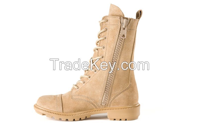 BURG832 Cross-over Suede Desert Combat Boots