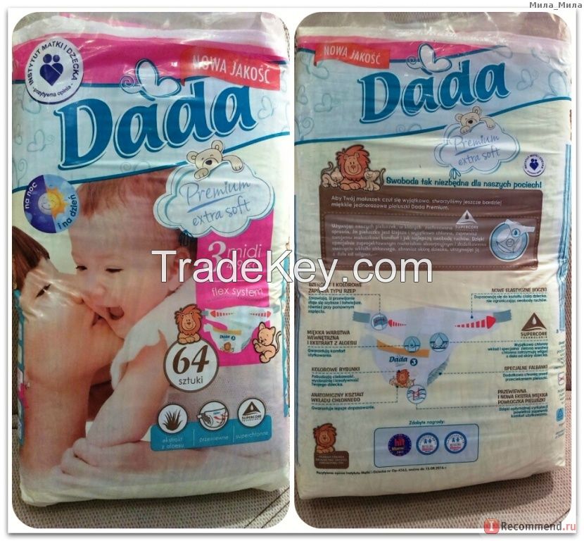 100% Quality  Pure Cotton Da-da  baby Diapers