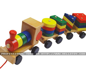 wooden block train