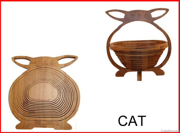 folding fruit basket (cat shape)