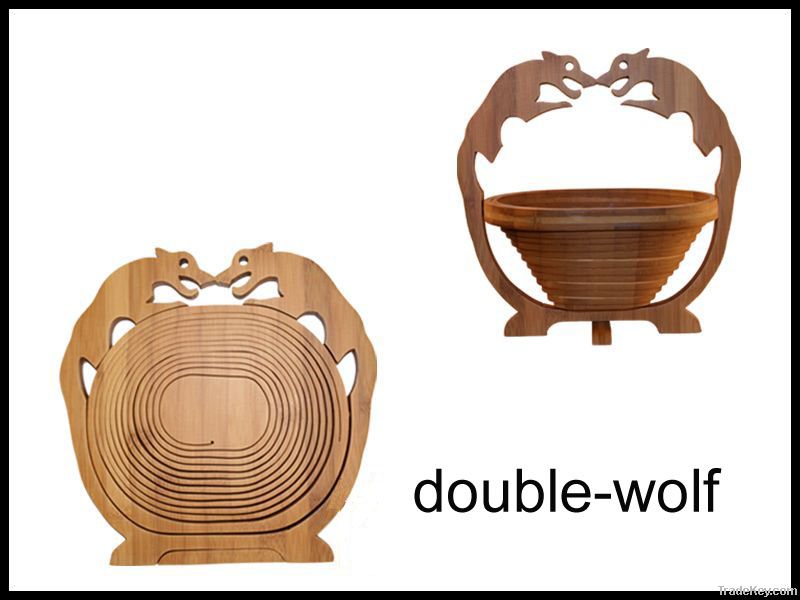 folding fruit basket (double wolf shape)