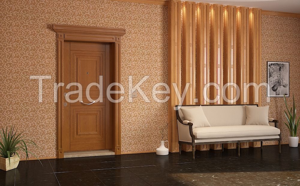 Guard Steel Doors, Class 4 , Natural Wood