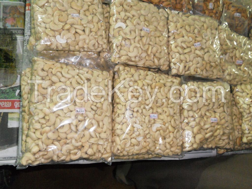 Certified Cashew nuts/ Organic Cashew Kernels/ Non GMO Cashew nuts Kernels