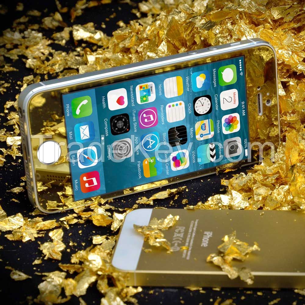 iPhone 5/5s/5c Gold Tempered Glass Naztech Tempered Glass Gold Screen Protector iPhone 5/5c/5s