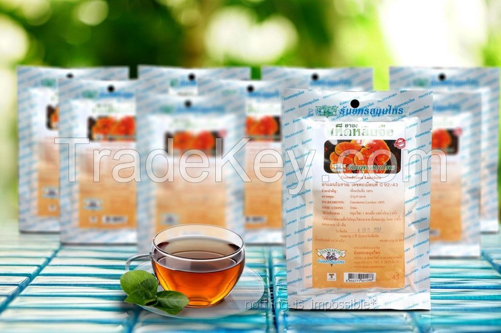 100% THAI GANODERMA LUCIDUM WEIGHT LOSS TEA HERB STRENGHTEN TONIC  ( 20 Sachets /Pack) 