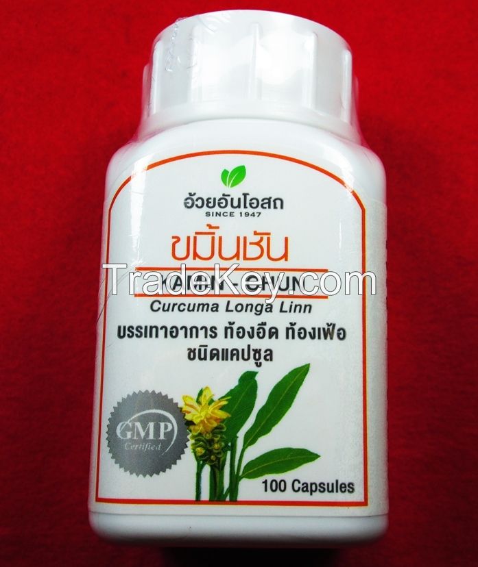 Turmeric Curcumin Curcuma Longa Thai Herb Herbal Antioxidant 500 mg 100 Caps.
