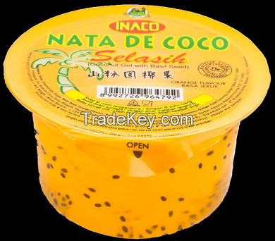 INACO Nata de Coco with Basil Seeds 200 Gr By PT Niramas Utama