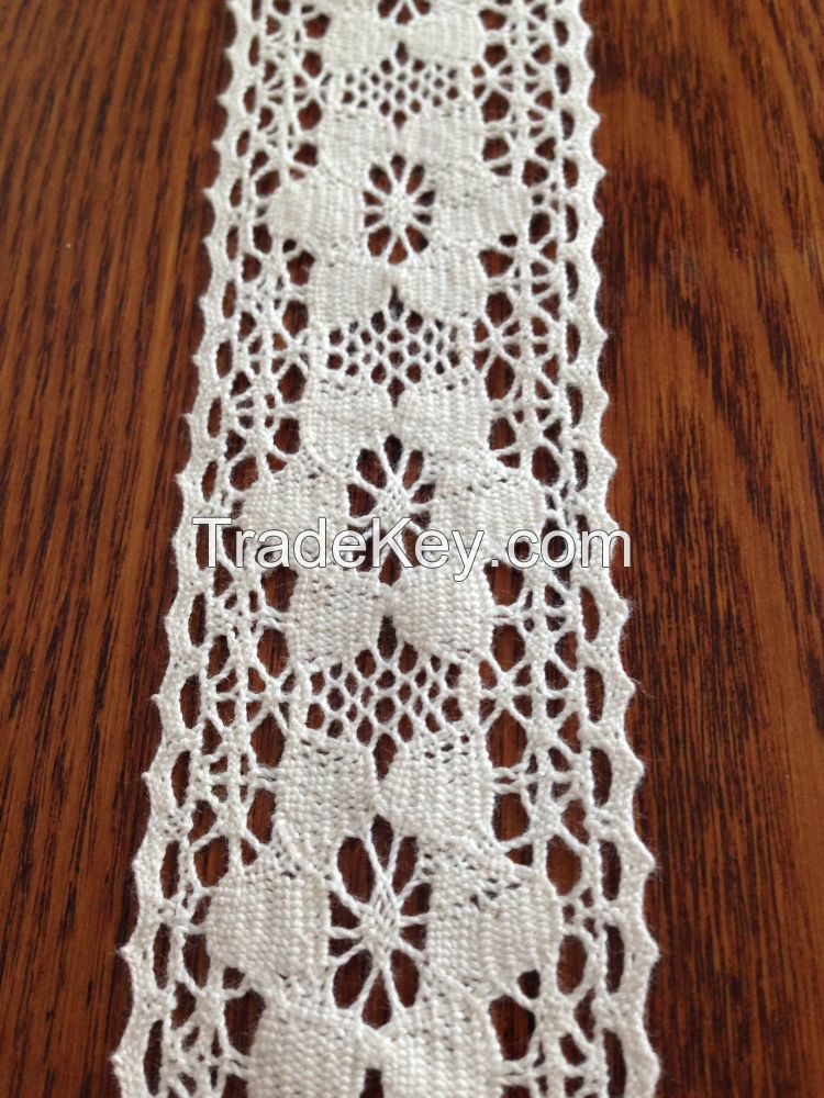 5cm width Crocheted Cotton Lace Trims