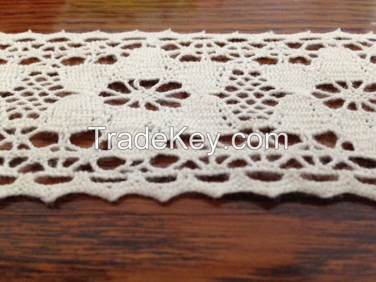 5cm width Crocheted Cotton Lace Trims