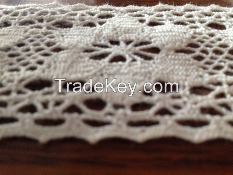 5cm width Crocheted Cotton Lace Trims