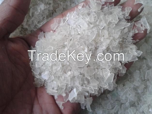 PET bottle flakes hot washed /PVC/ clear recycled plastic scraps