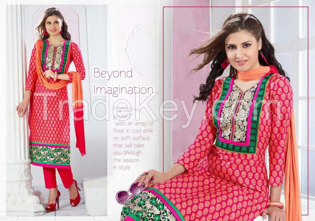 unstitched designer salwaar kameez 3 piece suit