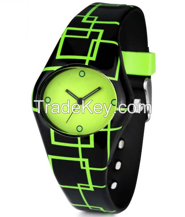 luminous silincone fashion new design watch