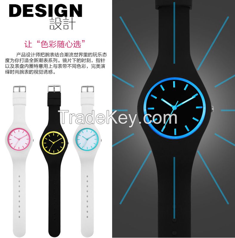 luminous silincone fashion cool design Electron Watch