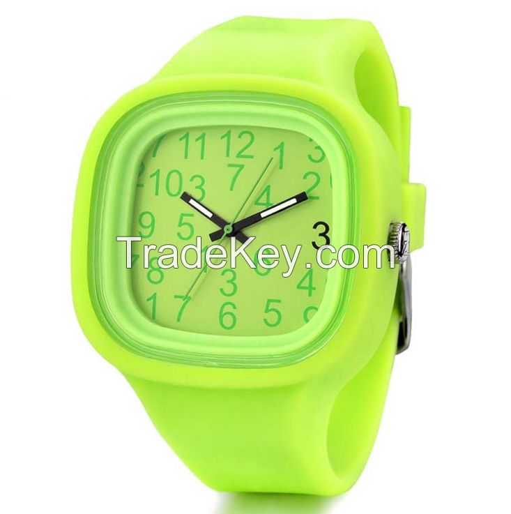 Factory supplier newest fashion luminous silincone watch