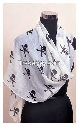 Fine Wool Printed Scarves