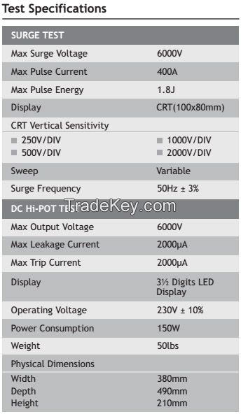 6KV Surge Comparison Tester 7006KHP | DC Hi-Pot Test