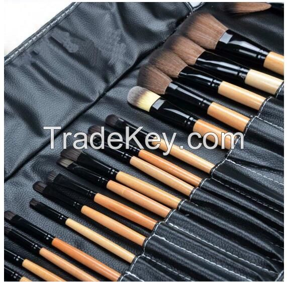 New 24pcs Professional Makeup Cosmetic Brush Set Tool+black Case