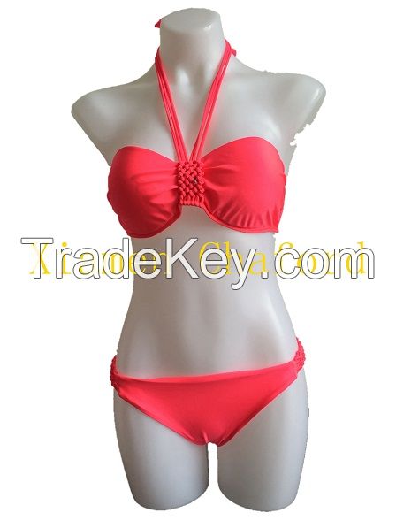 Women's Triangle Bikinis with Tassel Design on Front