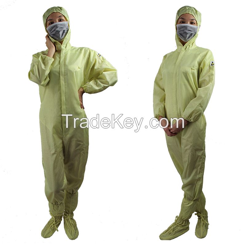 Unisex Anti-static LAB Coveralls Clothes Uniform Blue Size S 