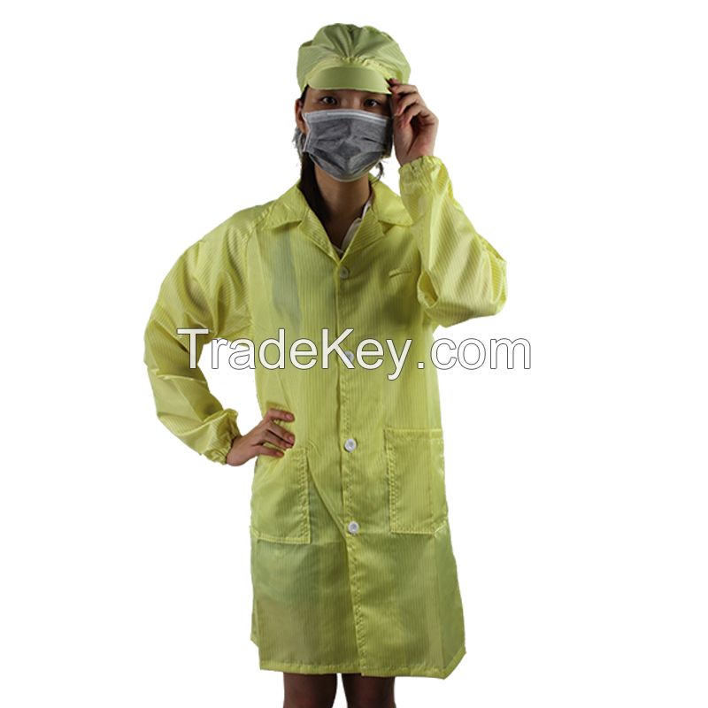  Polyester Cotton Anti Static White Lab Coat