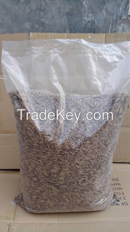 Dried mealworm in bag