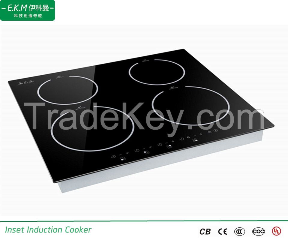 E.K.M Inset Four Burner Induction Cooker, 7200W, Can Use 5 Years