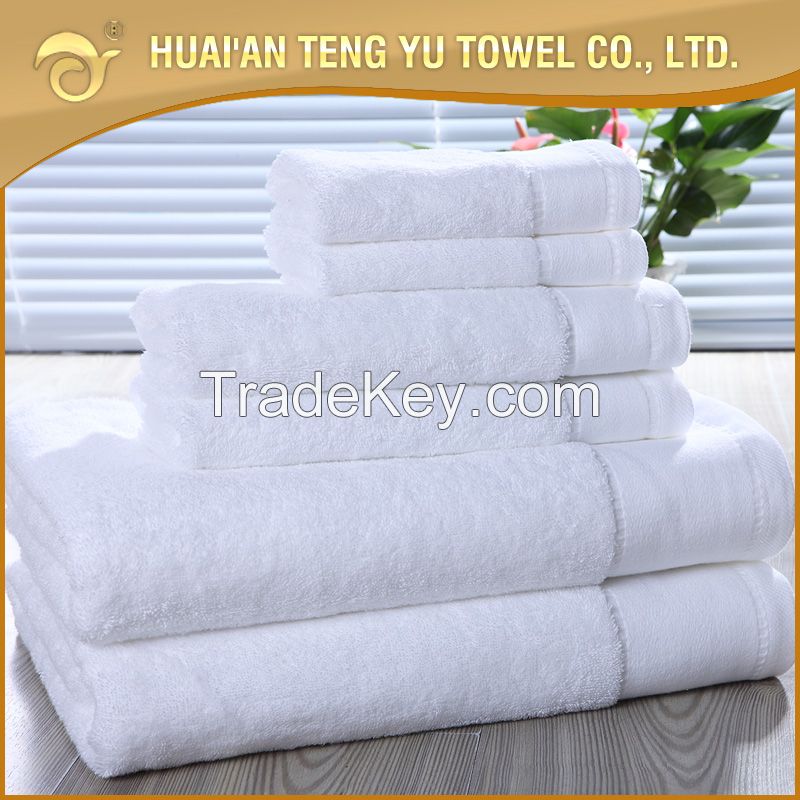 100% cotton dobby border bath towel