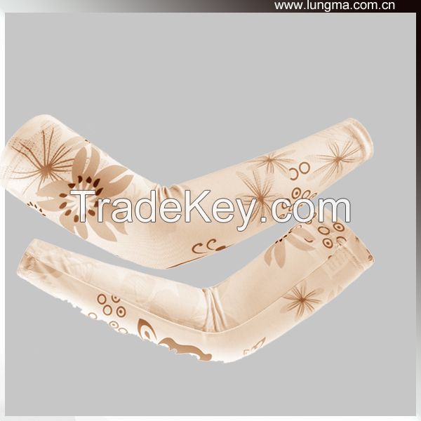 nylon spandex Printed Sports Compression arm and hand sleeves