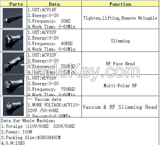 liposuction cavitation rf machine for weight loss lifting