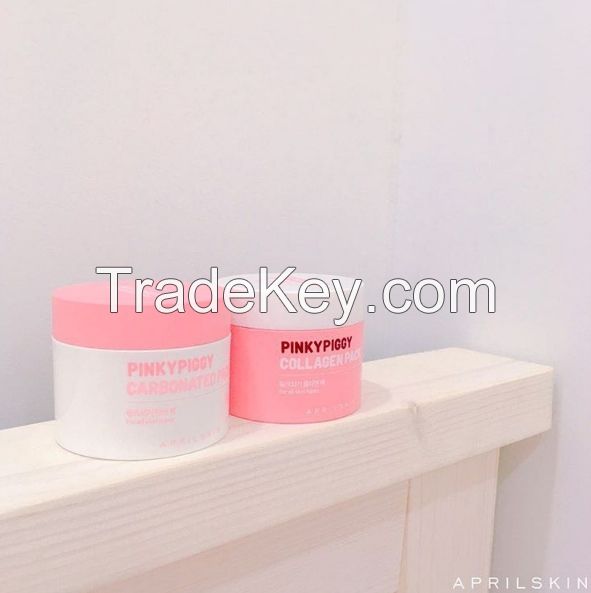 April Skin Fixing Foundation, Fixing Tint, Pinkypiggy Carbonated Pack, Pinkypiggy Collagen Pack