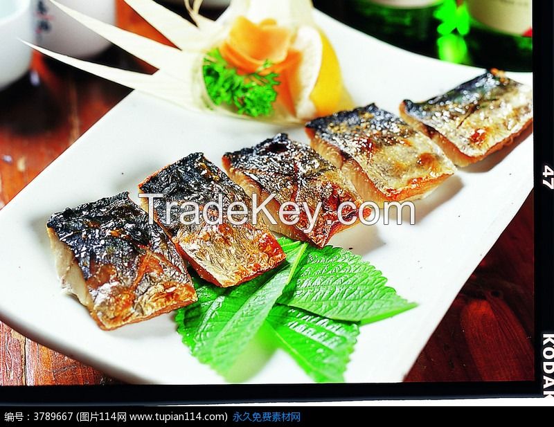 grilled Spanish mackerel with salt