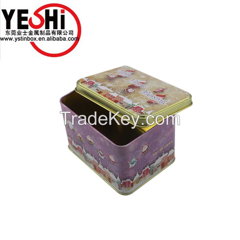 Custom printed food grade cookies tin box