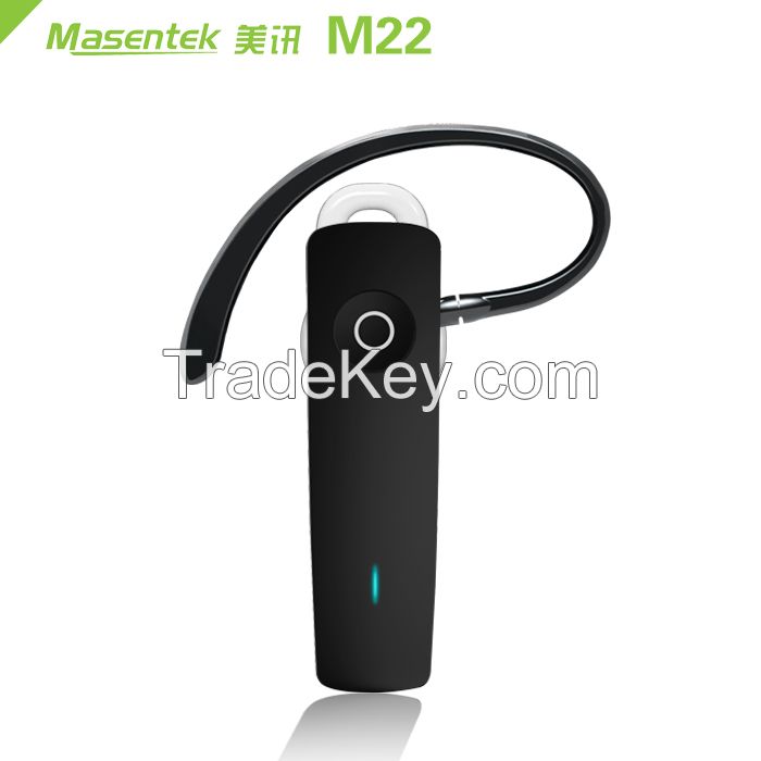 Masentek M22 Wireless Bluetooth Headset- Comparible with iPhone, Android and Other Smartphones- black and white