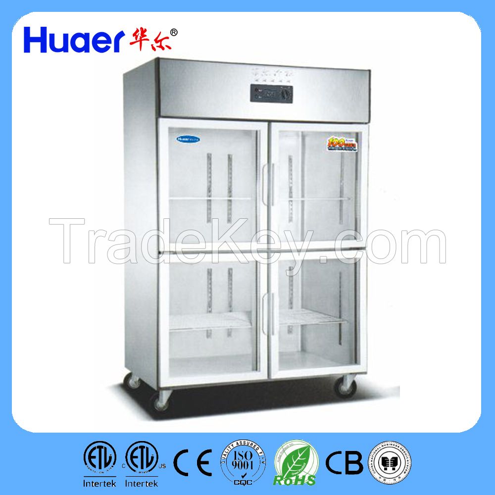 Huaer 4 Section Dual Temperature Reach In Refrigerator / Freezer Combo