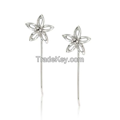 Five miniature petal earrings