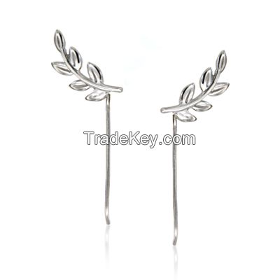 Leaves on twig earrings 