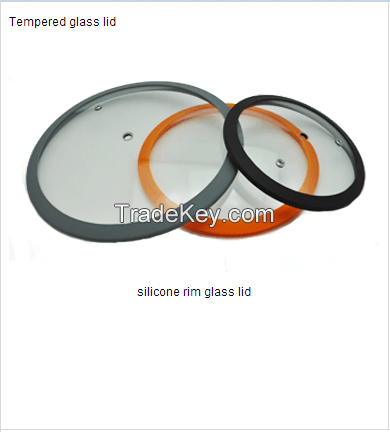 silicone rim with glass lid