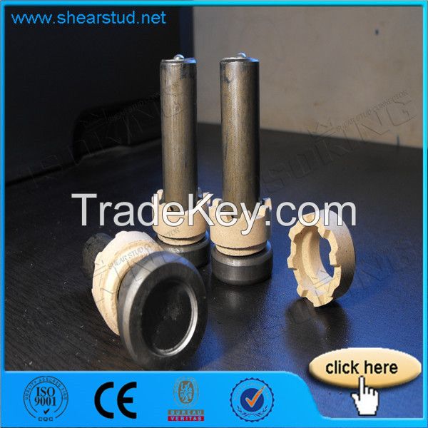 Cheese Head Koco And Nelson Weld Stud Drawn ARC Shear Stud Connectors With Ceramic Ferrule