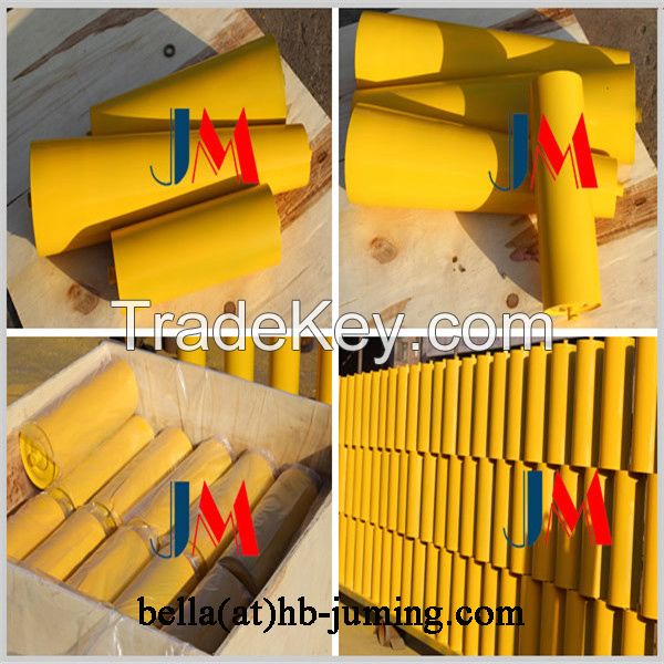 Steel conveyor belt roller carrier idler for mining plant