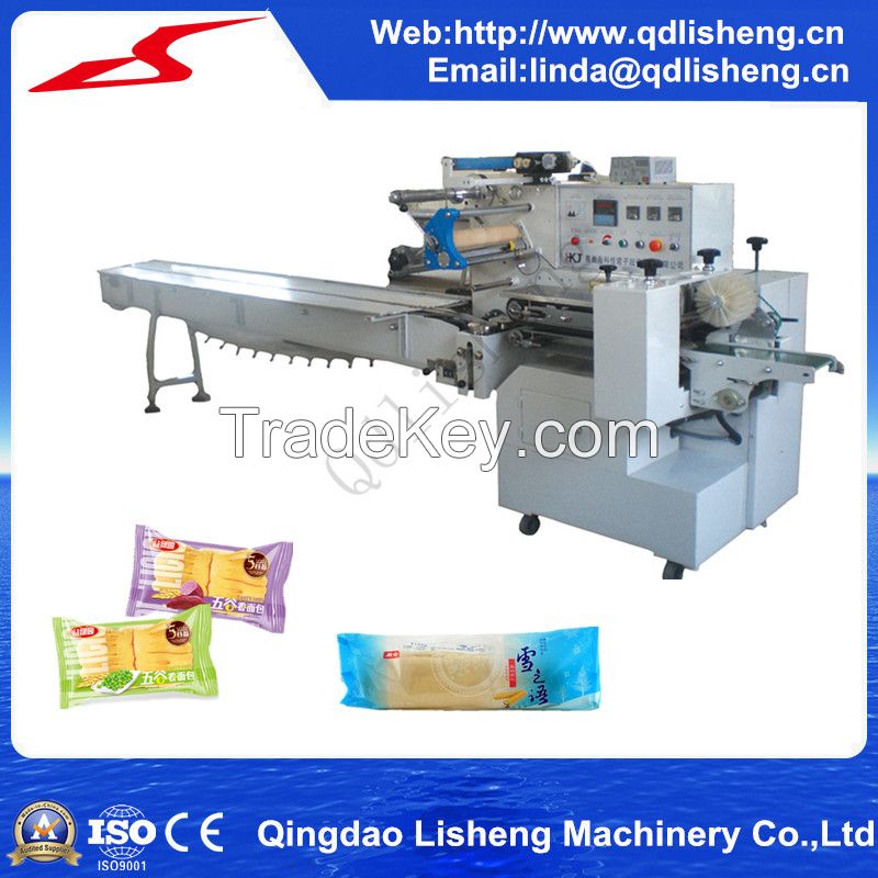 PLC control Automatic snacks/biscuit packing machine with High quality