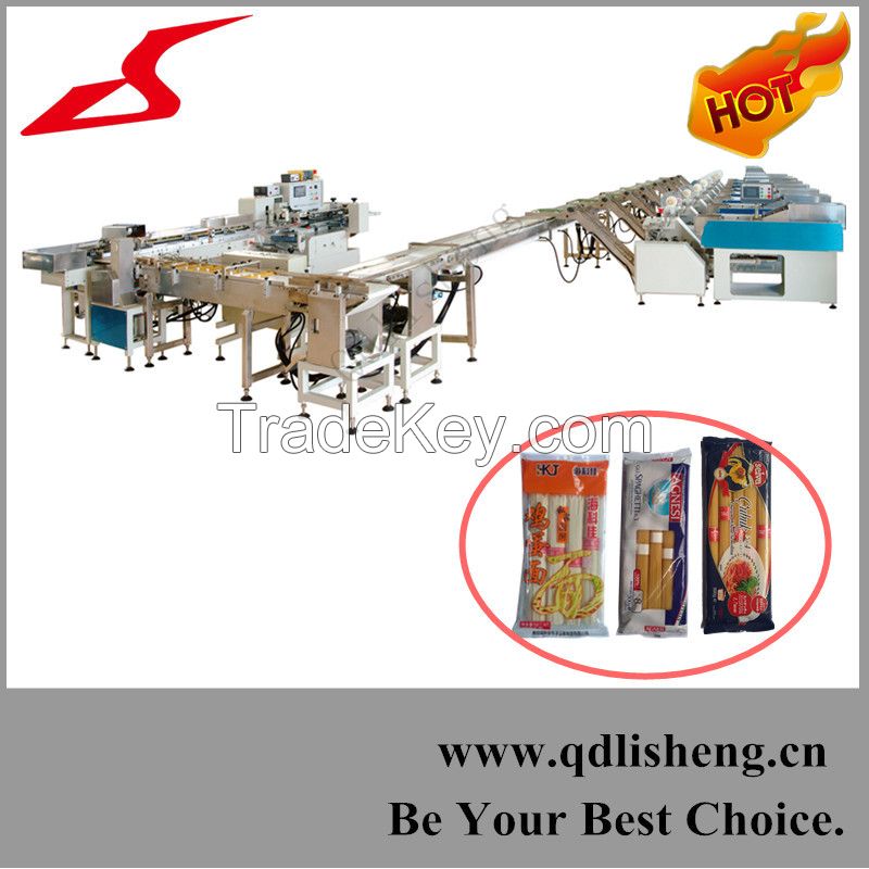 PLC control spaghetti packing machine with 8 weighers