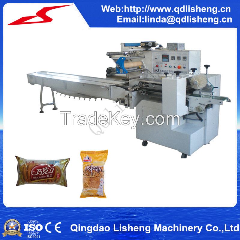 PLC control Automatic snacks/biscuit packing machine with High quality