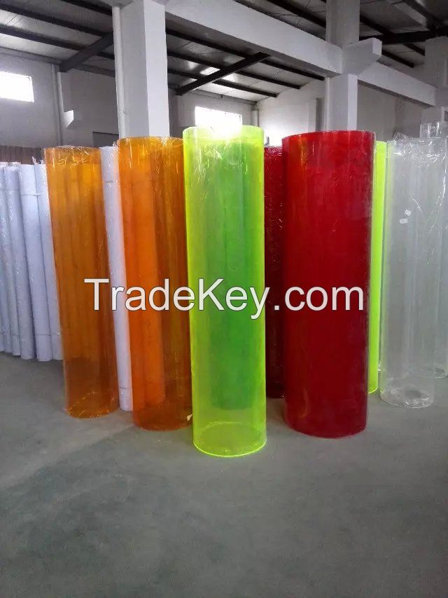 clear and colored acrylic tubes